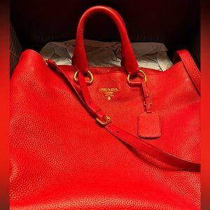 Prada Large Vitello Tote